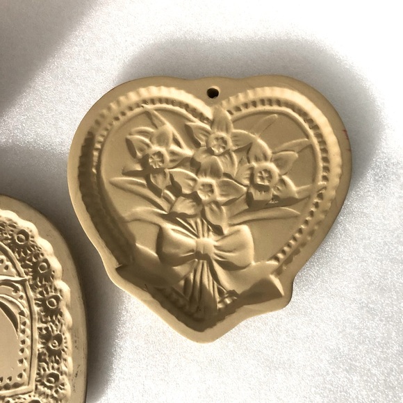 Brown Bag Cookie Art short bread molds,  heart shaped 1985 & 1990 Hill Design - Picture 6 of 6